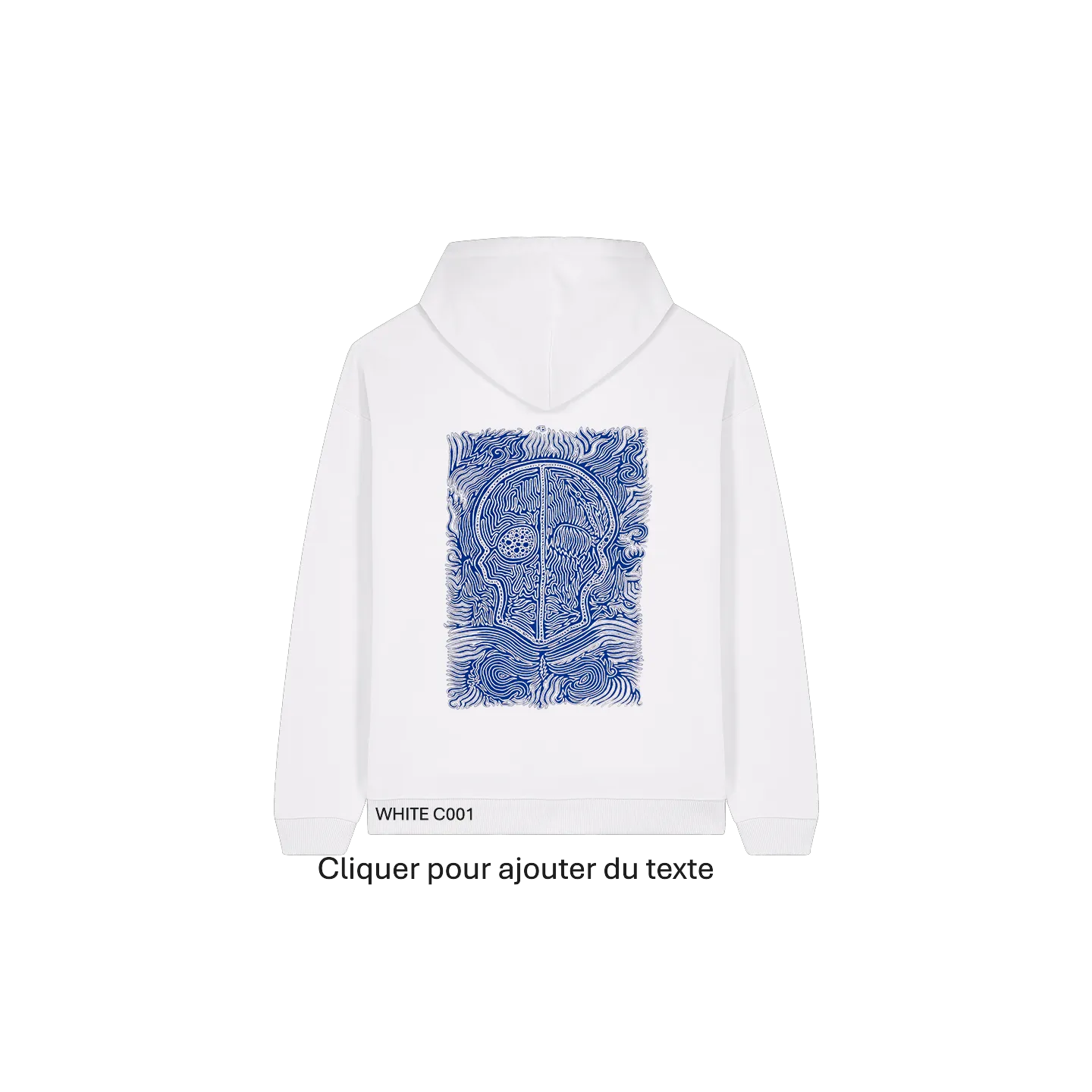 Sweatshirt Oversize - CALAVERA AZUL - Label BOSSI 