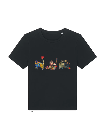 T-shirt  Femme - LES CHATS DE COEUR - Label DINA