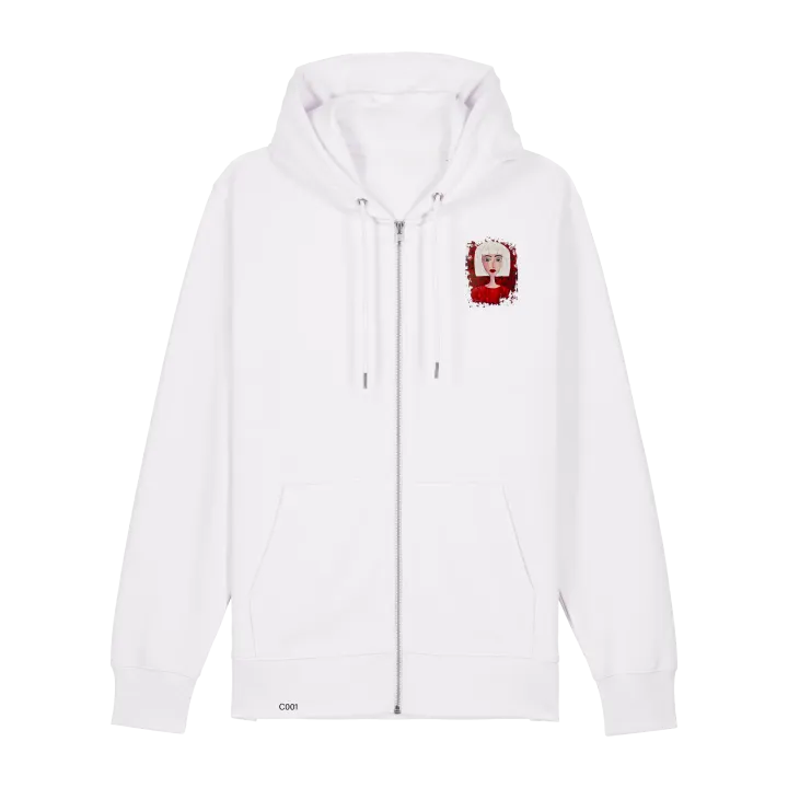 Sweatshirt Zippé - FEMME EN ROUGE - Label PyM