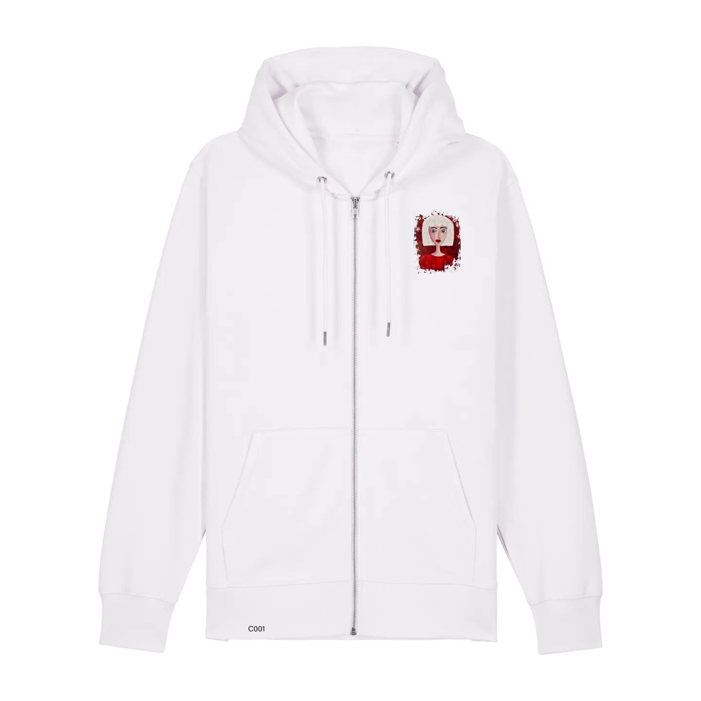 Sweatshirt Zippé - FEMME EN ROUGE - Label PyM