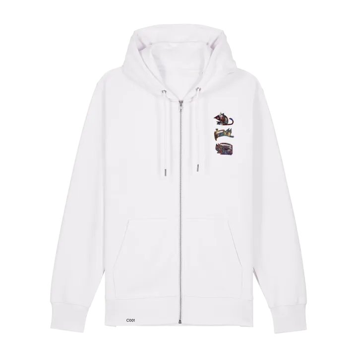 Sweatshirt Zippé - LES CHATS - Label DINA