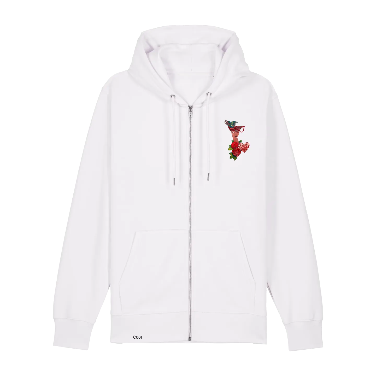 Sweatshirt Zippé - DAME DE COEUR A COEUR - Label DINA	