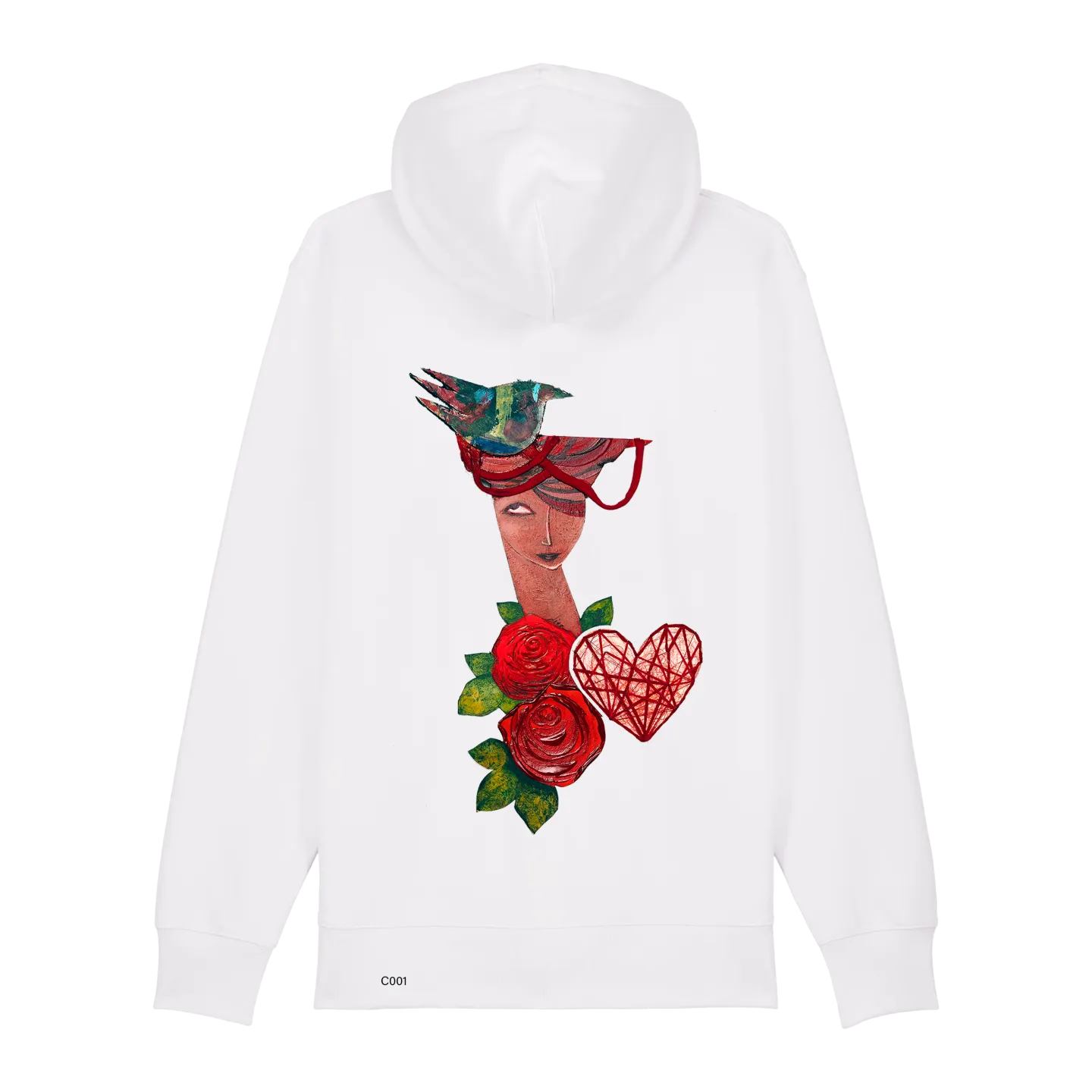 Sweatshirt Zippé - DAME DE COEUR A COEUR - Label DINA	