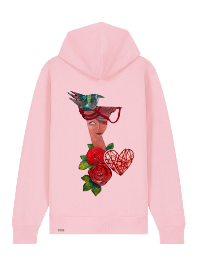 Sweatshirt Zippé - DAME DE COEUR A COEUR - Label DINA	