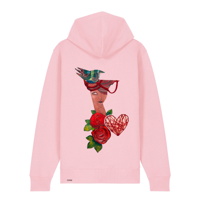 Sweatshirt Zippé - DAME DE COEUR A COEUR - Label DINA	