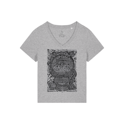 	T-shirt Femme Col V - CALAVERA NEGRA - Label BOSSI 