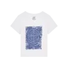 	T-shirt Femme Col V - CALAVERA AZUL - Label BOSSI 