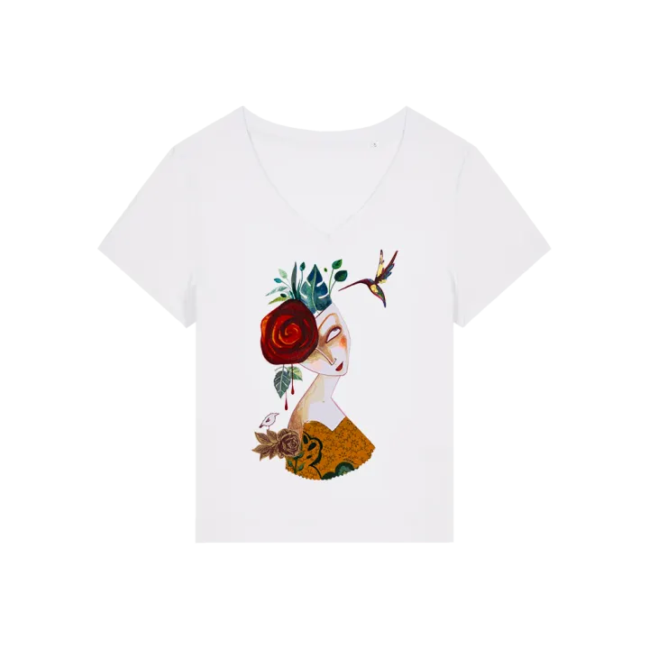 T-shirt Femme Col V - COLIBRIE - Label DINA 