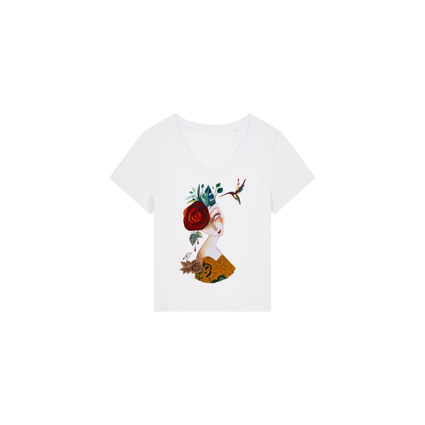 T-shirt Femme Col V - COLIBRIE - Label DINA 