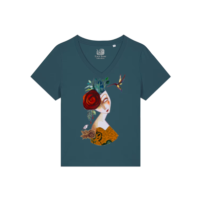T-shirt Femme Col V - COLIBRIE - Label DINA 
