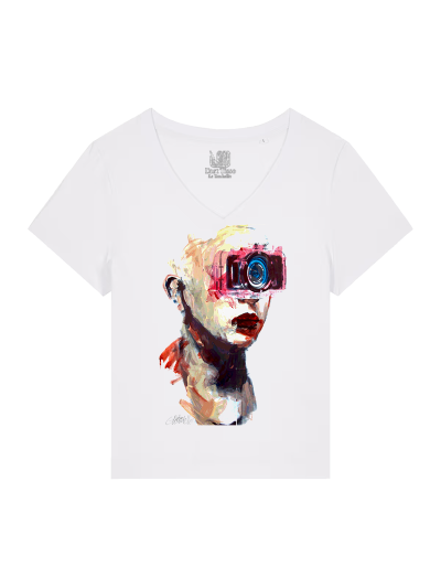 T-shirt Femme Col V - FEMME FOCUS - Label  GUERANDELLE 