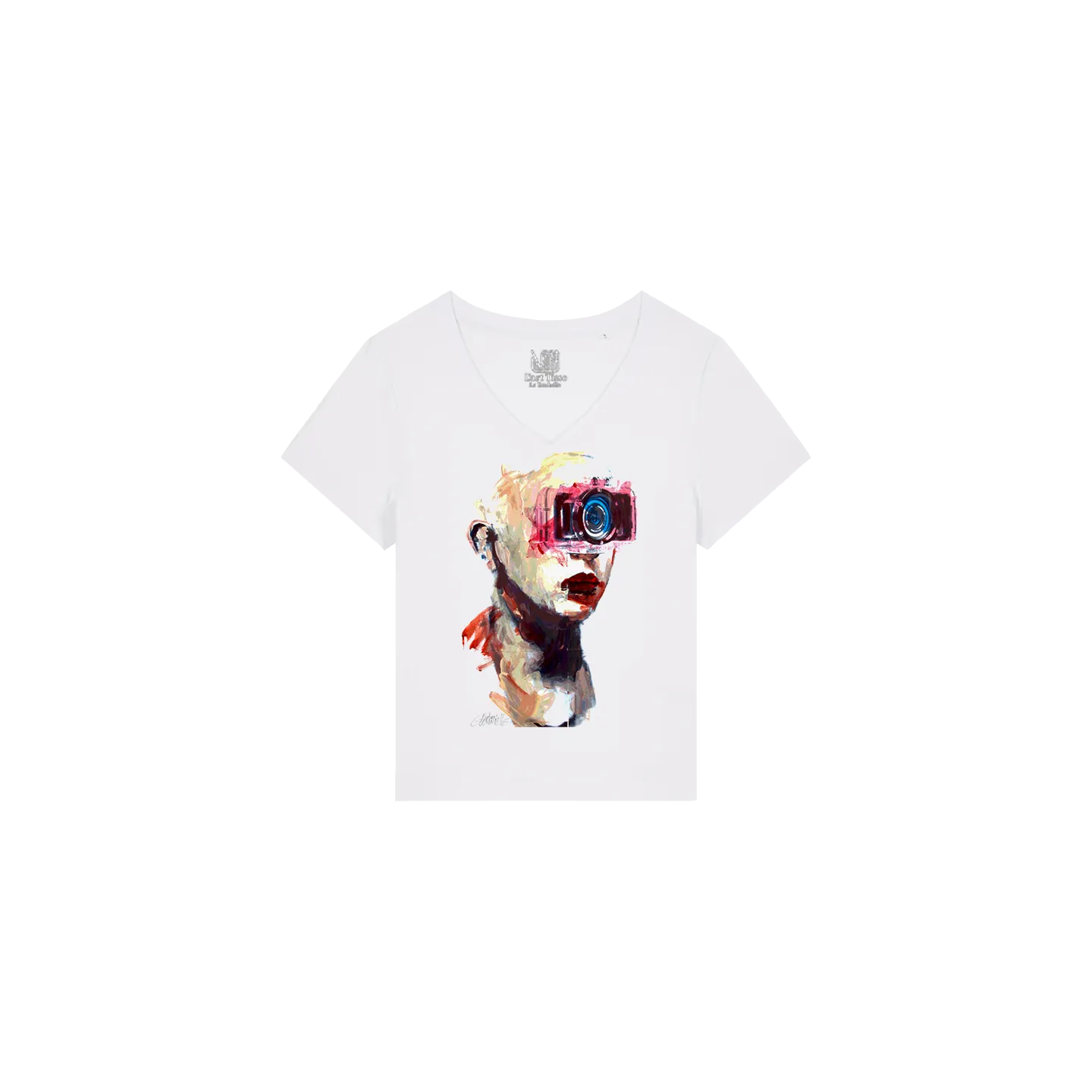T-shirt Femme Col V - FEMME FOCUS - Label  GUERANDELLE 
