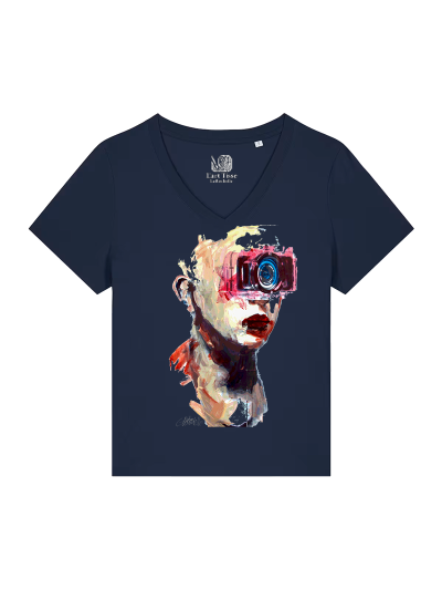 T-shirt Femme Col V - FEMME FOCUS - Label  GUERANDELLE 