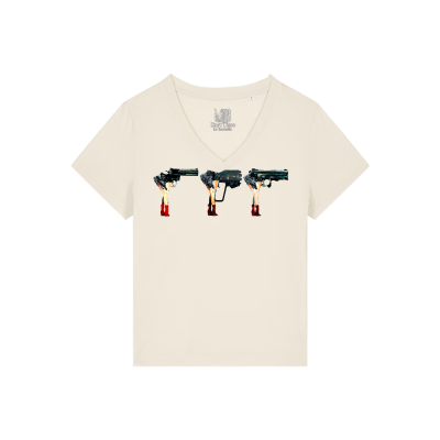 T-shirt Femme Col V - FEMMES REVOLVER - Label  GUERANDELLE 
