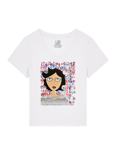 T-shirt Femme Col V - FEMME LEF - Label  PYM