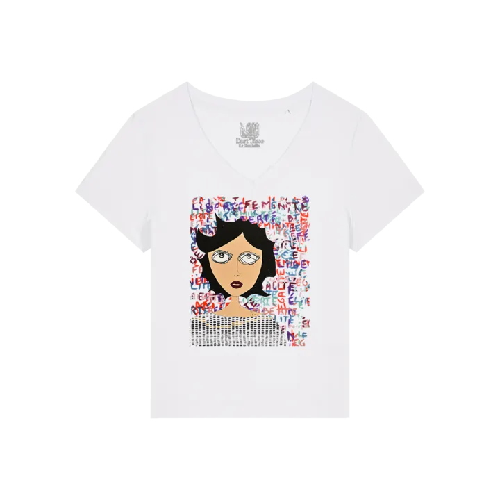 T-shirt Femme Col V - FEMME LEF - Label  PYM