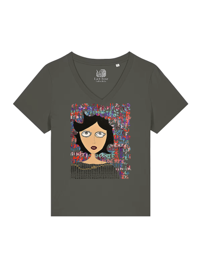 T-shirt Femme Col V - FEMME LEF - Label  PYM