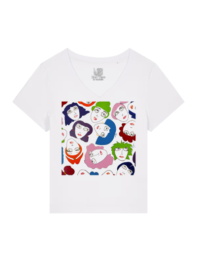 T-shirt Femme Col V - LES JEANNETTE'S - Label PYM	ST