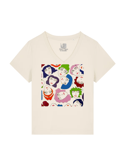 T-shirt Femme Col V - LES JEANNETTE'S - Label PYM	ST