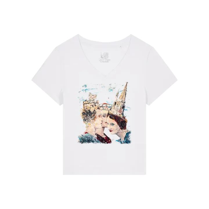 T-shirt Femme col V - CONFIDENCE DE LA ROCHELLE - Label GUERANDELLE