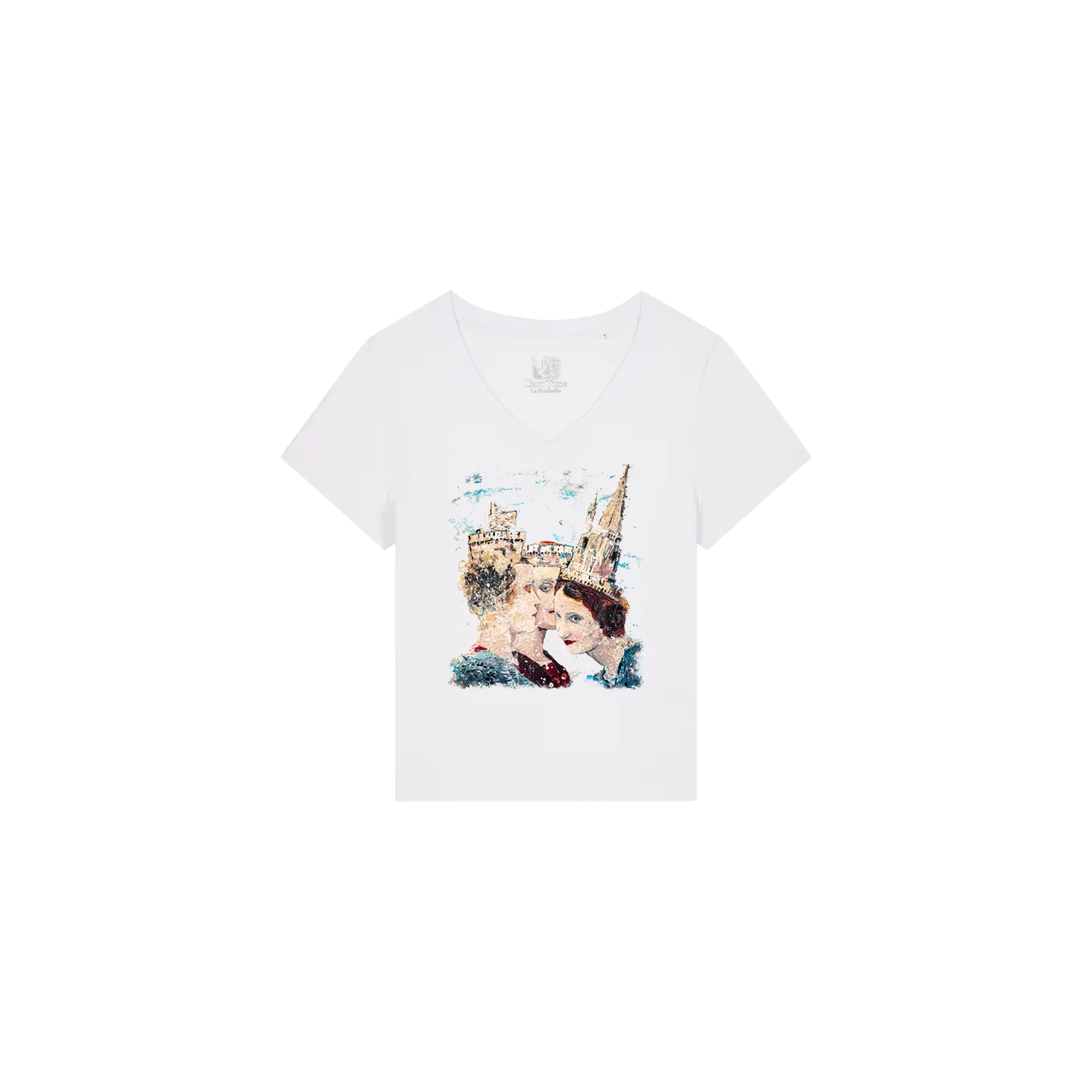 T-shirt Femme col V - CONFIDENCE DE LA ROCHELLE - Label GUERANDELLE