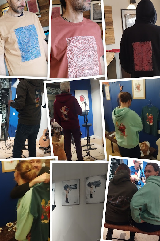 Ensemble de photos montrant les œuvres de l'Art Tisse